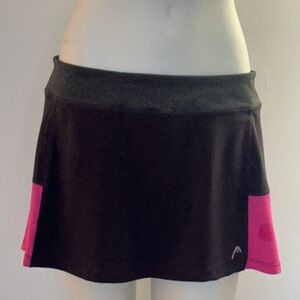 Head Women's Black and Pink Tennis Skort